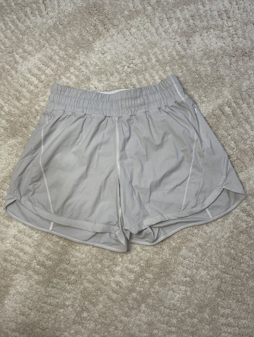 Lululemon Athletica Light Gray Athletic Shorts Size 8